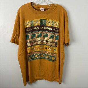 Vintage 90s San Antonio Graphic T-Shirt Fritz Luca 1994 Single Stitch
